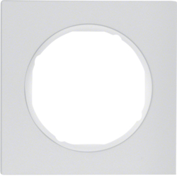 10112274 Cornice singola BERKER R.3, alluminio/bianco polare