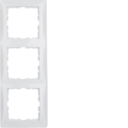 10138989 Cornice tripla BERKER S.1, bianco polare lucido