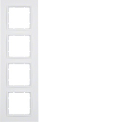10146919 Cornice quadrupla BERKER B.7, bianco polare opaco