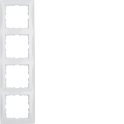 10148989 Cornice quadrupla BERKER S.1, bianco polare lucido