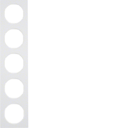 10152289 Cornice quintupla BERKER R.3, bianco polare lucido