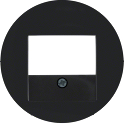 10382045 Zentralstück mit TAE-Ausschnitt Berker R.1/R.3/R.classic,  schwarz glänzend