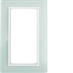 13096909 Cornice in vetro con finestra grande BERKER B.7, Vetro bianco polare/bianco polare opaco