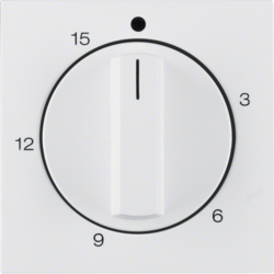 16321909 Pezzo centrale per timer meccanico BERKER S.1/B.3/B.7, bianco polare opaco