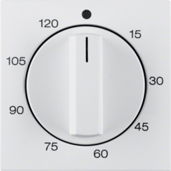 16331909 Pezzo centrale per timer meccanico BERKER S.1/B.3/B.7, bianco polare opaco