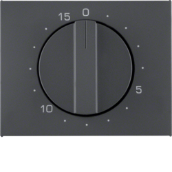 16347106 Zentralstück für mechanische Zeitschaltuhr Berker K.1, anthrazit matt,  lackiert