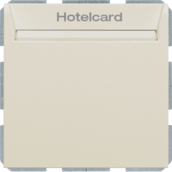 16408992 Relais-Schalter mit Zentralstück für Hotelcard Berker S.1/B.3/B.7, weiß glänzend