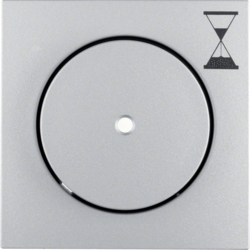 16741404 Pezzo centrale per inserto timer Pulsante con lente chiara,  alluminio opaco,  verniciato
