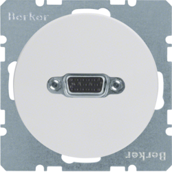 3315412089 VGA Steckdose mit Schraub-Liftklemmen,  Berker R.1/R.3/R.8, polarweiß glänzend
