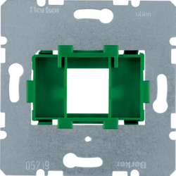 454004 Tragplatte mit grüner Aufnahme 1fach für Modular Jack Kommunikationstechnik,  grün