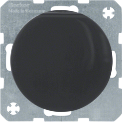 47512045 Steckdose SCHUKO mit Klappdeckel erhöhtem Berührungsschutz,  Berker R.1/R.3/R.8, schwarz glänzend