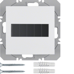 85655189 Radiotrasmettitore KNX da muro singolo piatto ad energia solare quicklink BERKER S.1/B.3/B.7, bianco polare lucido