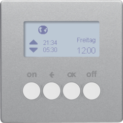 85745224 Orologio radio KNX quicklink con display,  Berker Q.1/Q.3/Q.7/Q.9