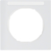 10112279 Cornice singola con campo di scrittura,  BERKER R.3, bianco polare lucido
