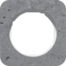10112379 Cornice singola BERKER R.1, grigio/bianco polare lucido,  cemento levigato