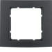 10113005 Cornice singola BERKER B.3, Alluminio nero/antracite opaco,  alluminio anodizzato