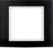 10113025 Cornice singola BERKER B.3, Alluminio nero/bianco polare opaco,  alluminio anodizzato