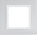 10116914 Cornice singola BERKER B.7, Alluminio/bianco polare opaco,  alluminio anodizzato