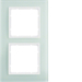 10126909 Cornice in vetro doppia BERKER B.7, Vetro bianco polare/bianco polare opaco