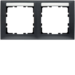 10229969 Cornice doppia per montaggio orizzontale con campo di scrittura,  BERKER S.1, antracite opaco