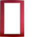 13093022 Cornice con finestra grande BERKER B.3, Alluminio rosso/bianco polare opaco,  alluminio anodizzato