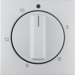 16321404 Pezzo centrale per timer meccanico BERKER S.1/B.3/B.7, alluminio opaco,  verniciato