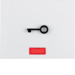 16517309 Wippe für Barrierefreies Bauen mit abtastbarem Symbol Tür,  roter Linse,  Berker K.1, polarweiß glänzend