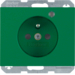 6765097013 Steckdose mit Schutzkontaktstift und Kontroll-LED mit erhöhtem Berührungsschutz,  Schraub-Liftklemmen,  Berker K.1, grün glänzend