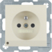 6765108982 Steckdose mit Schutzkontaktstift und LED-Orientierungslicht erhöhtem Berührungsschutz,  Schraub-Liftklemmen,  Berker S.1/B.3/B.7, weiß glänzend
