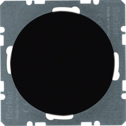 10092045 Inserto cieco con pezzo centrale Berker R.1/R.3/R.8, nero lucido