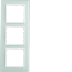 10136909 Cornice in vetro tripla BERKER B.7, Vetro bianco polare/bianco polare opaco