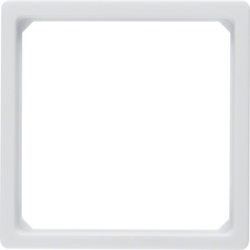 11096079 Anello adattatore per pezzo centrale 50 x 50 mm Berker Q.1/Q.3/Q.7/Q.9, bianco polare velluto