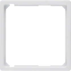 11096089 Anello intermedio per mascherina centrale Berker Q.1/Q.3/Q.7/Q.9, bianco polare velluto