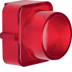 1222 Calotta per pulsante/spia luminosa E10 Serie 1930/Glas/R.CLASSIC,  rosso,  trasparente