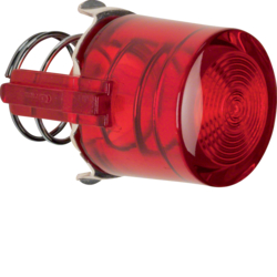 1229 Pulsante per base pulsante/spia luminosa E10 Serie 1930/Glas/R.CLASSIC,  rosso,  trasparente
