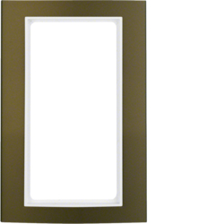 13093021 Cornice con finestra grande BERKER B.3, Alluminio marrone/bianco polare opaco,  alluminio anodizzato