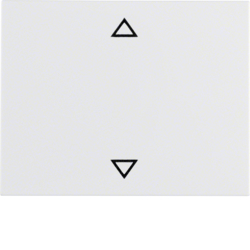 14057109 Bilanciere con stampa simbolo frecce BERKER K.1, bianco polare lucido
