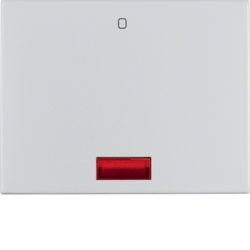 14177103 Wippe mit Aufdruck "0" roter Linse,  Berker K.5, Alu,  Aluminium eloxiert