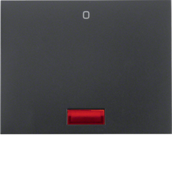 14177106 Bilanciere con stampa "0" lente rossa,  BERKER K.1, antracite opaco,  verniciato
