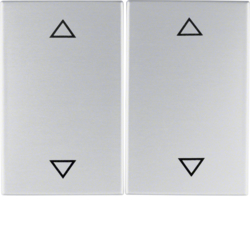 14357203 Bilanciere doppio con stampa simbolo frecce BERKER K.5, Alluminio anodizzato