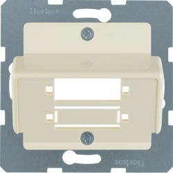 148002 Mascherina centrale per accoppiamenti in fibra ottica Duplex SC Sistema di mascherine centrali,  bianco lucido