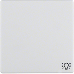 16206049 Bilanciere con stampa simbolo per luce Berker Q.1/Q.3/Q.7/Q.9, bianco polare velluto