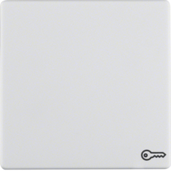 16206069 Bilanciere con stampa simbolo per apriporta Berker Q.1/Q.3/Q.7/Q.9, bianco polare velluto