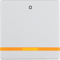 16246089 Bilanciere con stampa "0" lente arancione,  Berker Q.1/Q.3/Q.7/Q.9, bianco polare velluto
