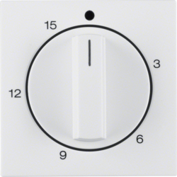 16328989 Pezzo centrale per timer meccanico BERKER S.1/B.3/B.7, bianco polare lucido