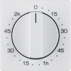 16336089 Pezzo centrale per timer meccanico Berker Q.1/Q.3/Q.7/Q.9, bianco polare velluto