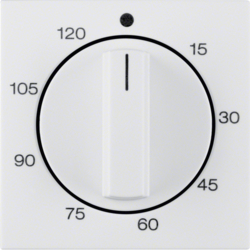 16338989 Pezzo centrale per timer meccanico BERKER S.1/B.3/B.7, bianco polare lucido