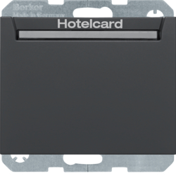16417116 Relais-Schalter mit Zentralstück für Hotelcard Berker K.1, anthrazit matt
