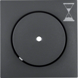 16741606 Pezzo centrale per inserto timer Pulsante con lente chiara,  BERKER S.1/B.3/B.7, antracite opaco