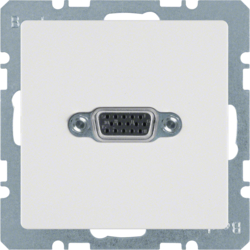 3315416089 VGA Steckdose mit Schraub-Liftklemmen,  Berker Q.1/Q.3/Q.7/Q.9, polarweiß samt